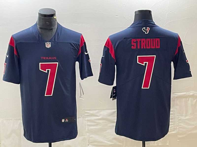 Men%27s Houston Texans #7 CJ Stroud Navy Blue New 2019 Color Rush Stitched NFL Nike Limited Jersey->detroit lions->NFL Jersey